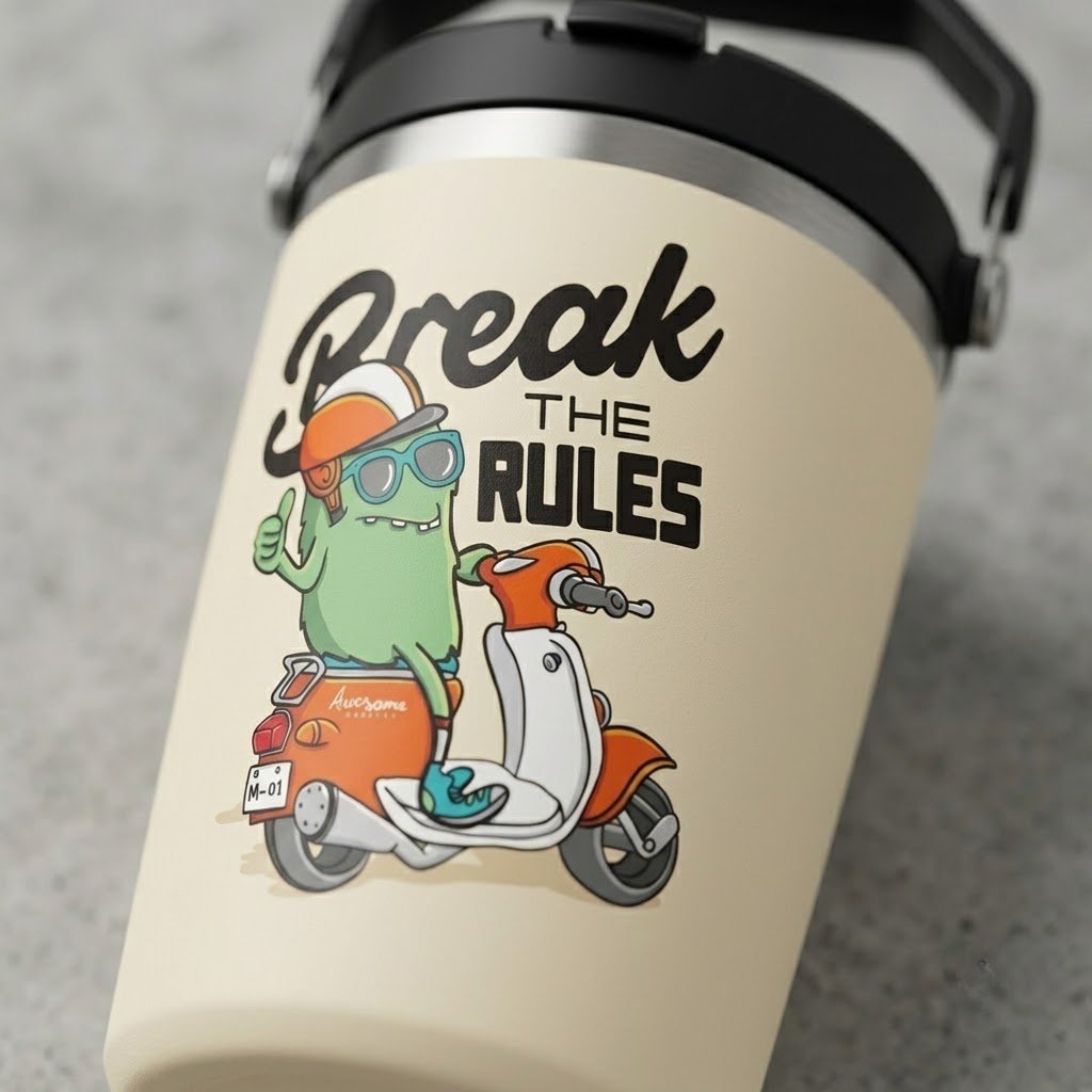 Custom Stainless Steel Tumbler - Sweat Free Exterior Design