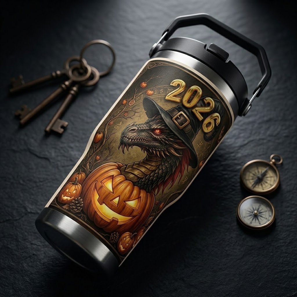 Custom Stainless Steel Tumbler - Reusable Straw and Leak Proof Lid
