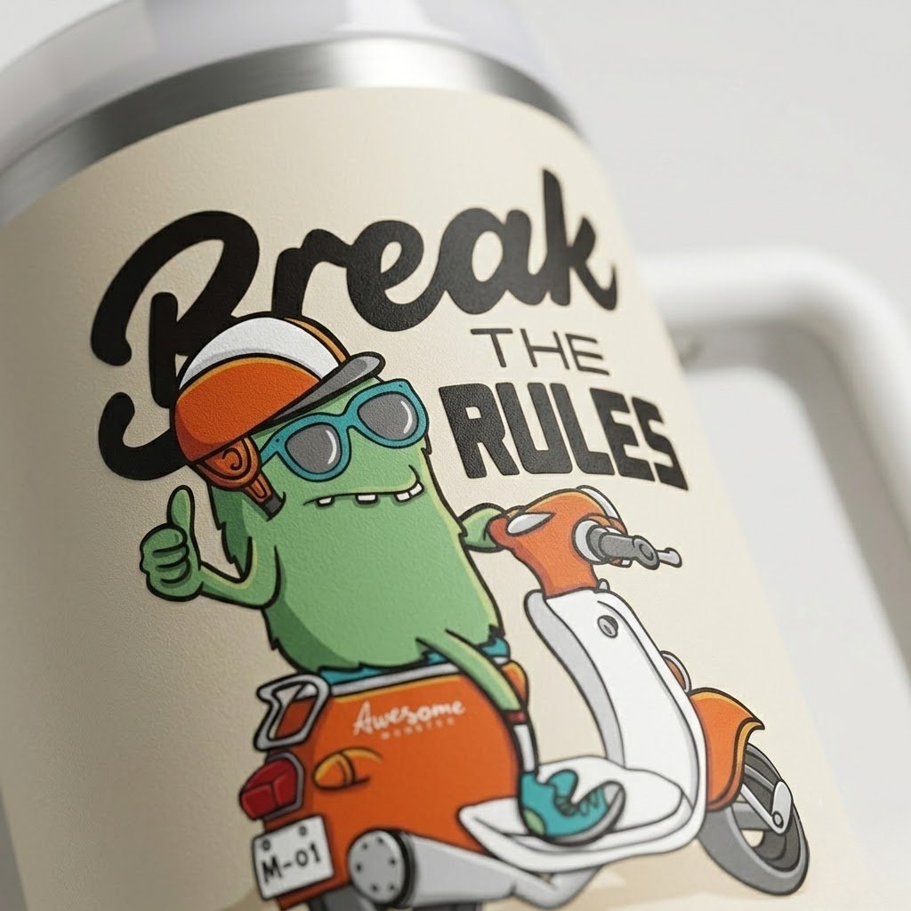 Custom Stainless Steel Tumbler - Leak Proof Lid and Sweat Free Design