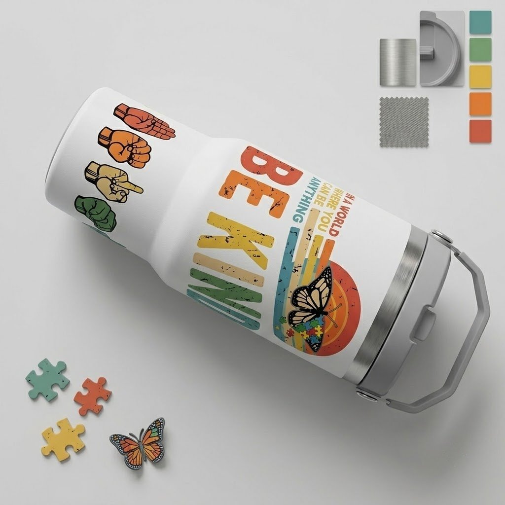 Custom Stainless Steel Tumbler with Straw - 304 Food Grade Stainless Steel