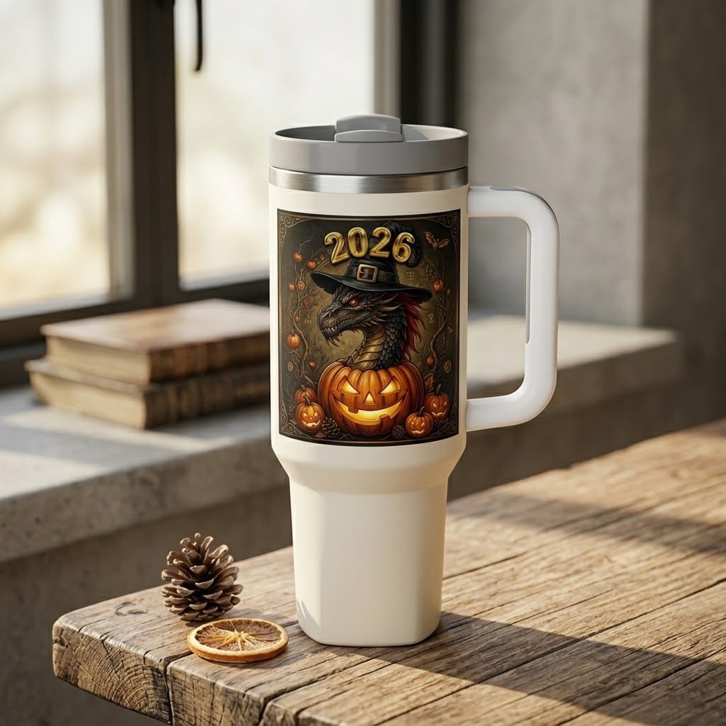 Custom Stainless Steel Tumbler - Leak-Proof Lid with Reusable Straw