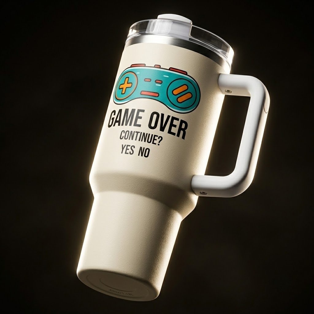Custom Stainless Steel Tumbler - Leak-Proof Lid and Reusable Straw