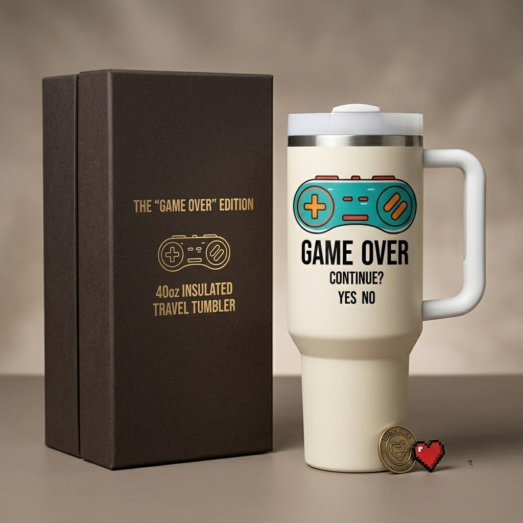 Custom Stainless Steel Tumbler - Aesthetic Reusable Thermos Cup