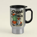 Custom Stainless Steel Tumbler - Front View with Reusable Metal Straw