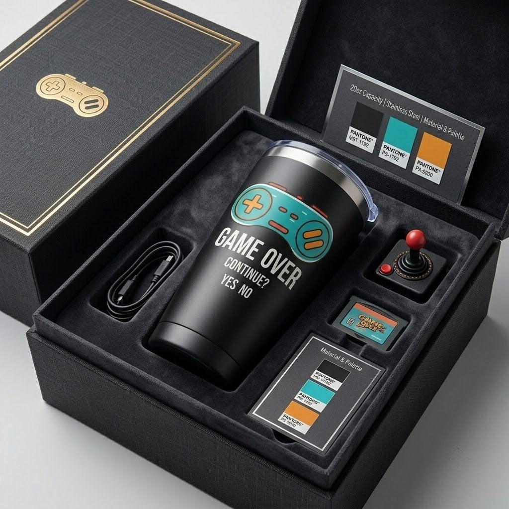 Custom Stainless Steel Tumbler - Premium Insulated Cup Side View
