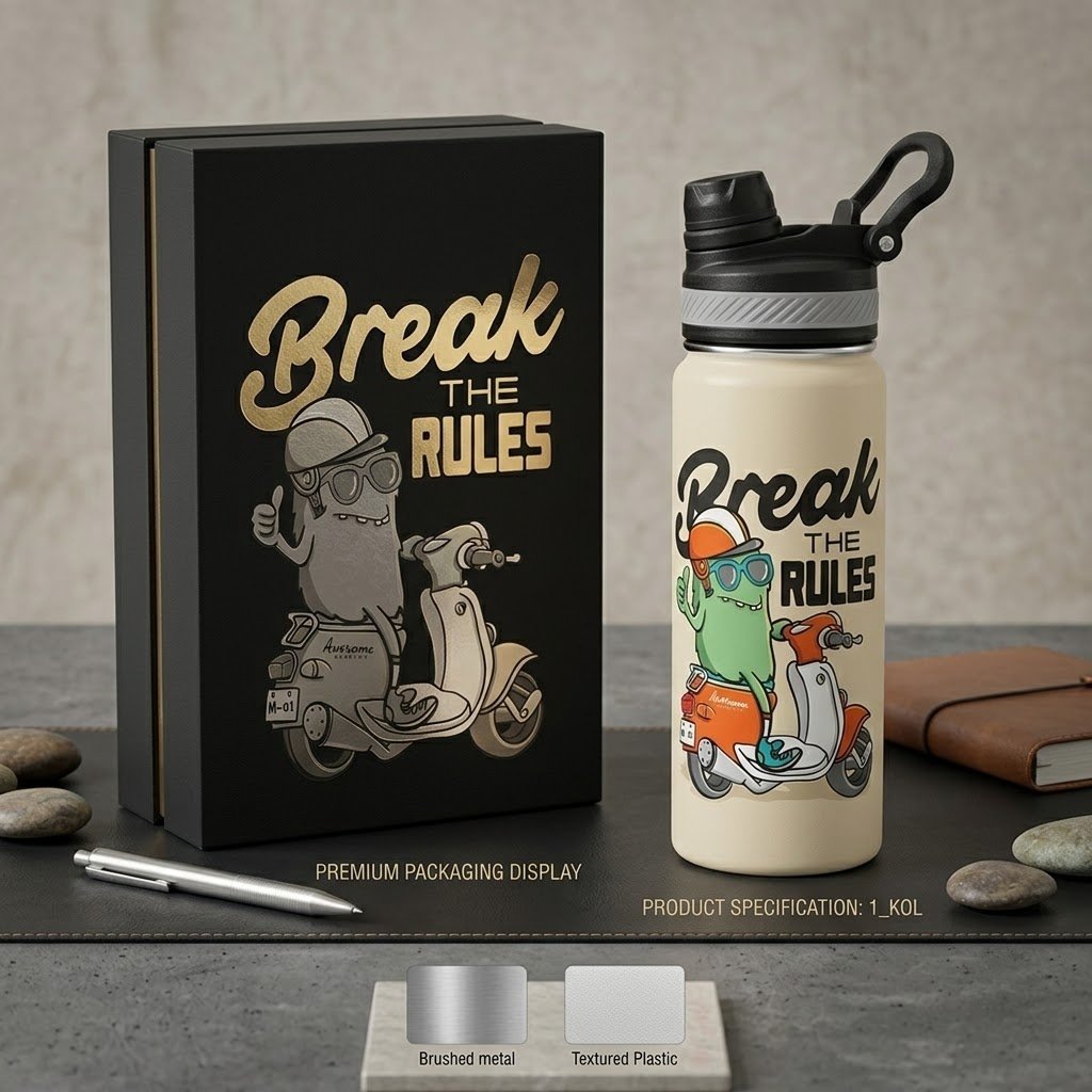 Custom Stainless Steel Tumbler - Keeps cold 24h and hot 12h indicator