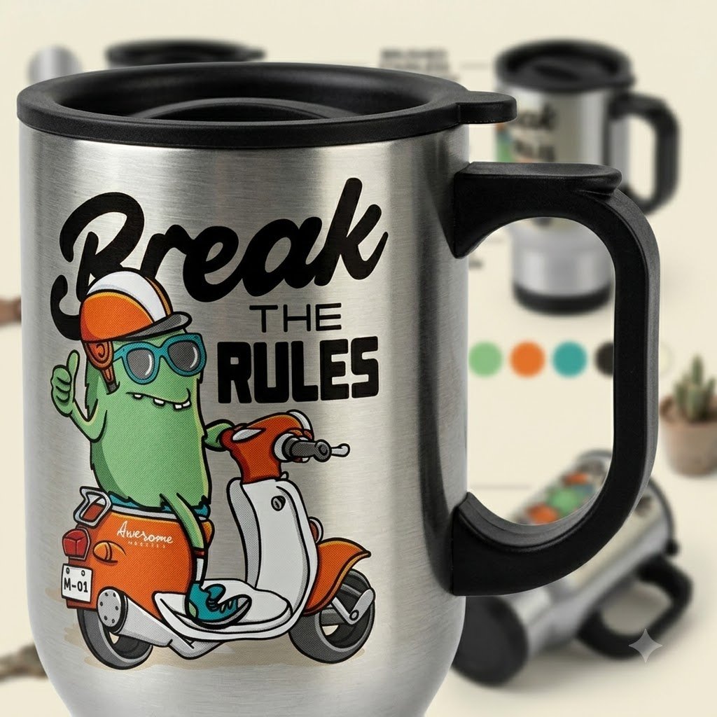 Custom Stainless Steel Tumbler - Leak-Proof Splash Resistant Lid