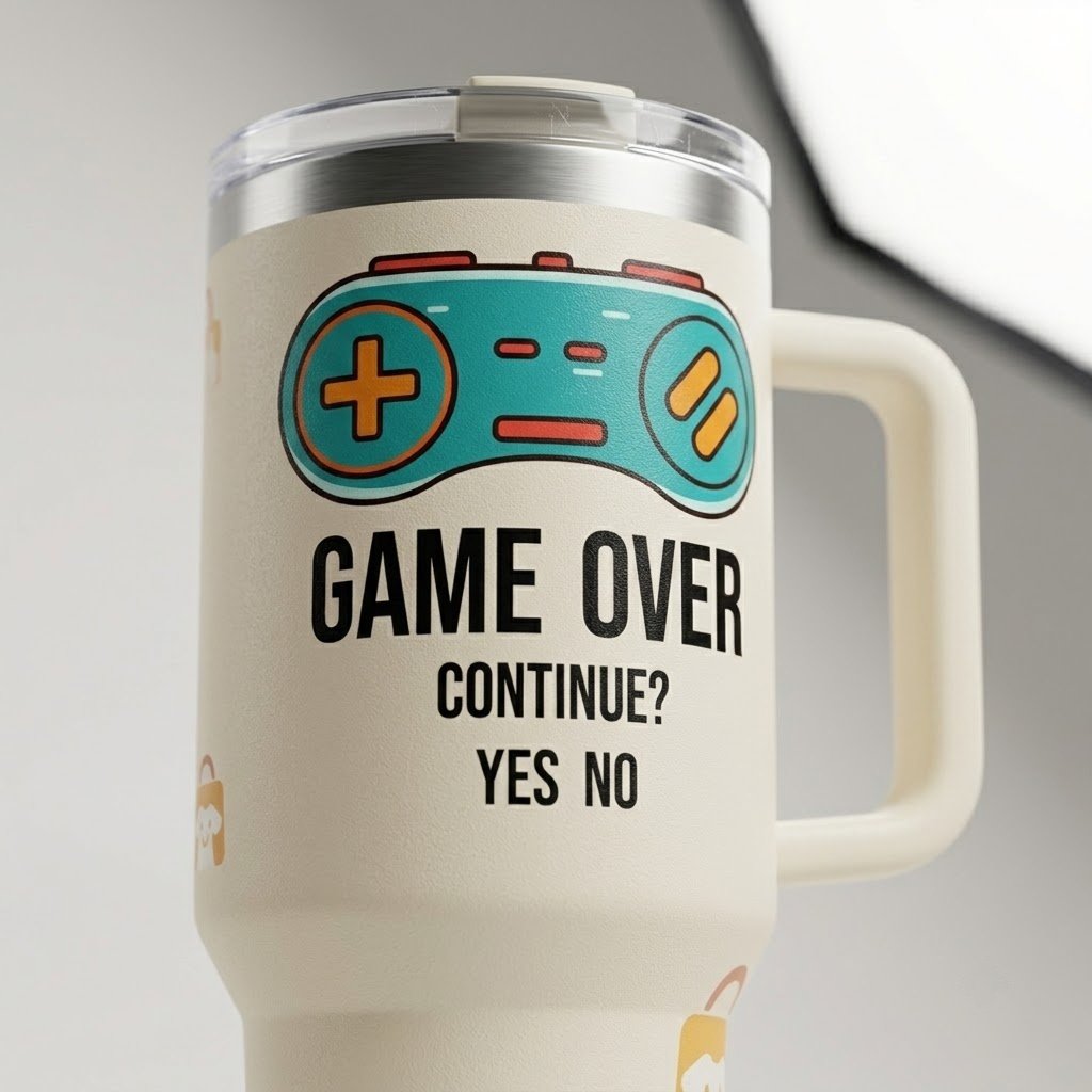 Custom Stainless Steel Tumbler with Straw - Sweat Free Travel Cup