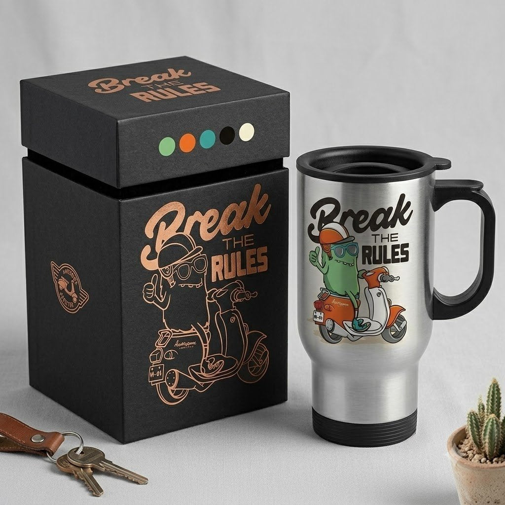 Custom Stainless Steel Tumbler - Car Cup Holder Friendly Travel Design